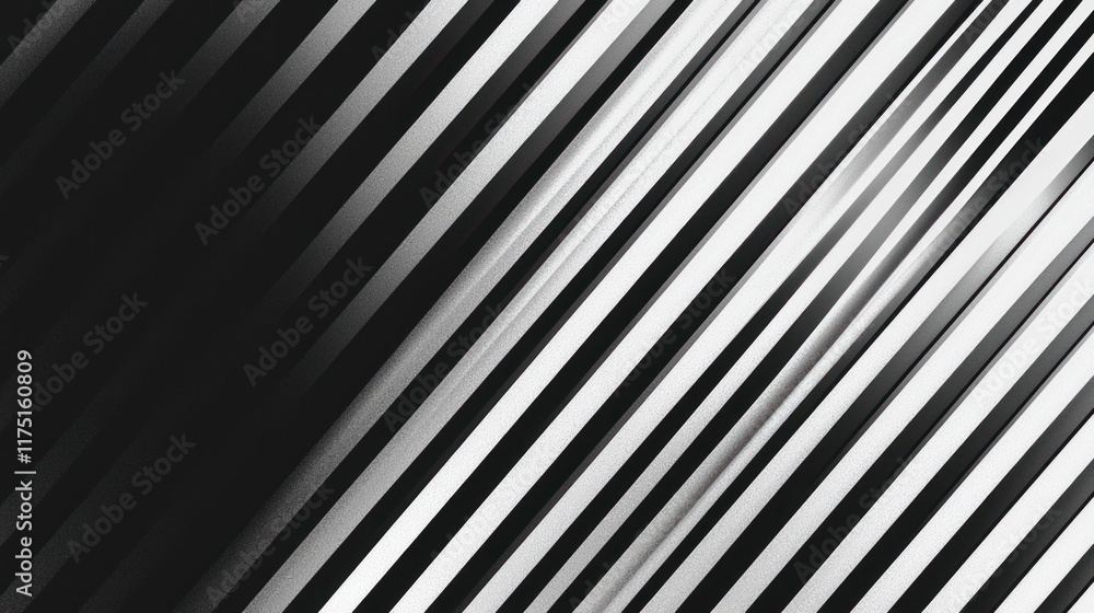 Obraz premium Abstract Diagonal Stripes Black And White Pattern