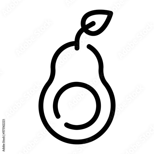avocado line icon