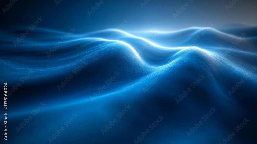 custom made wallpaper toronto digitalBlue Abstract Wave Background. Generative AI