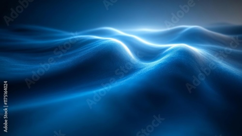 Wallpaper Mural Blue Abstract Wave Background. Generative AI Torontodigital.ca