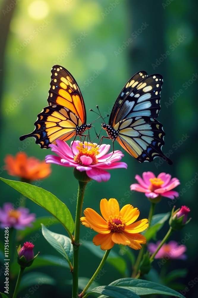 butterflies sipping nectar from flowers, sweet scents fill air, forest blooms, colorful petals butterflies sipping nectar from flowers, sweet scents fill air, forest blooms, colorful petals
