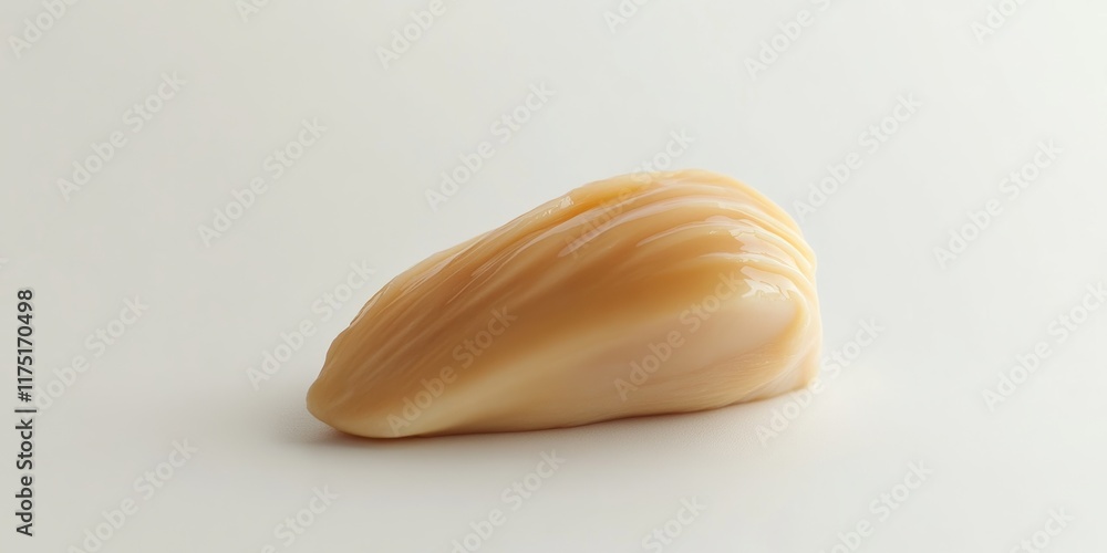 Chicken breast fillet with smooth and uniform skin, sitting on a stark white background Chicken breast fillet with smooth and uniform skin, sitting on a stark white background