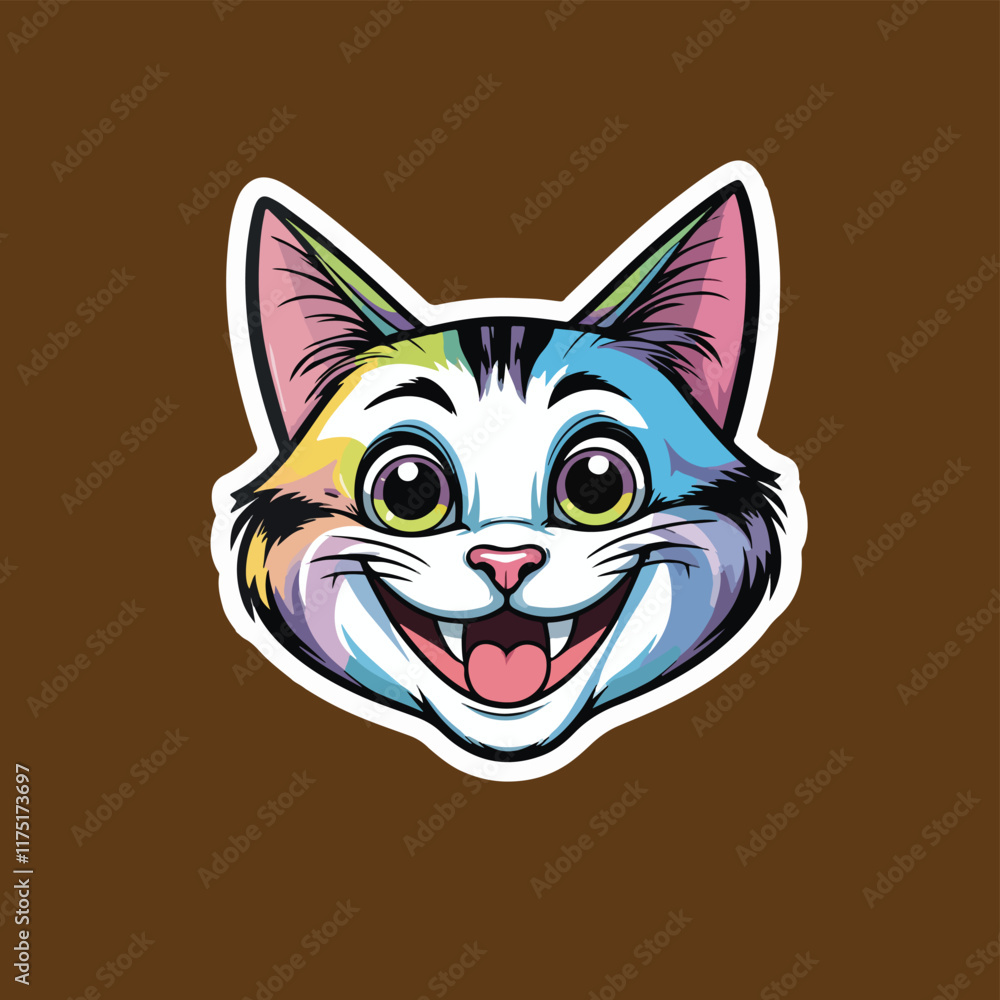 Fototapeta premium cat sticker AI design