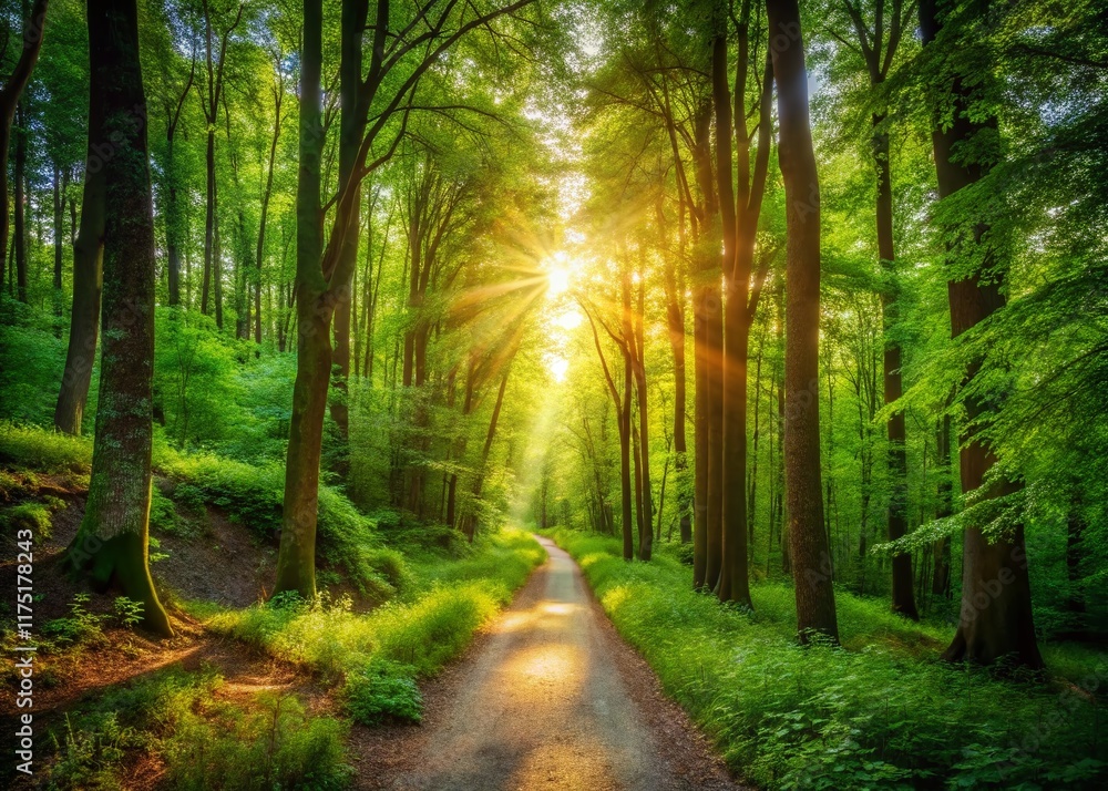Serene Forest Path: Discover Tranquility on a Winding Woodland Trail Serene Forest Path: Discover Tranquility on a Winding Woodland Trail