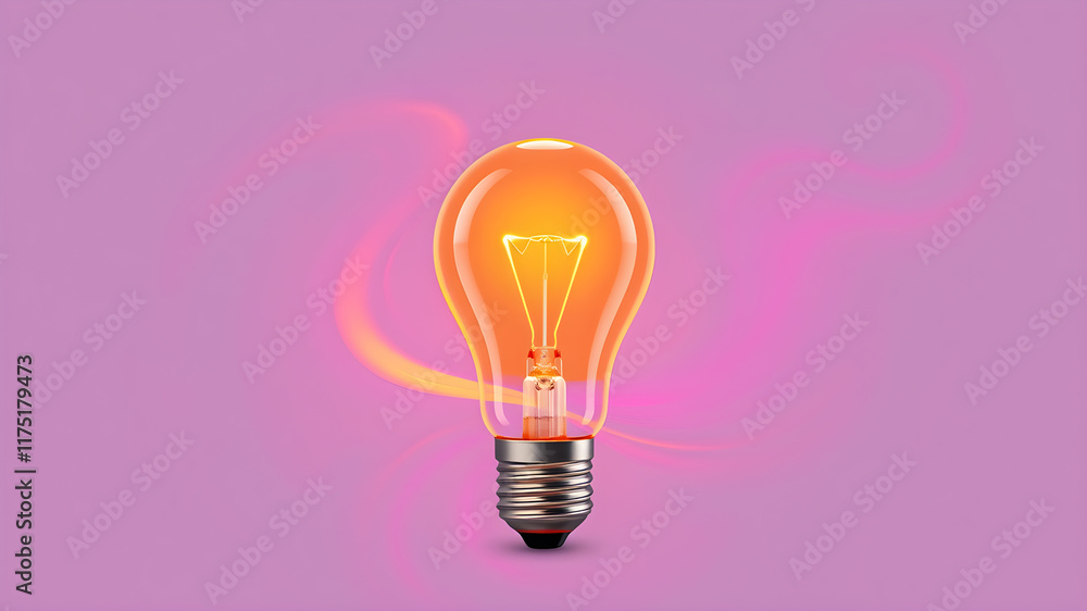 sleek and clean, energy-efficient lightbulb from the 4th image, with the swirling colors from the 2nd, symbolic of innovation. Rich in pinks, blues, and yellows. Generative AI sleek and clean, energy-efficient lightbulb from the 4th image, with the swirling colors from the 2nd, symbolic of innovation. Rich in pinks, blues, and yellows. Generative AI