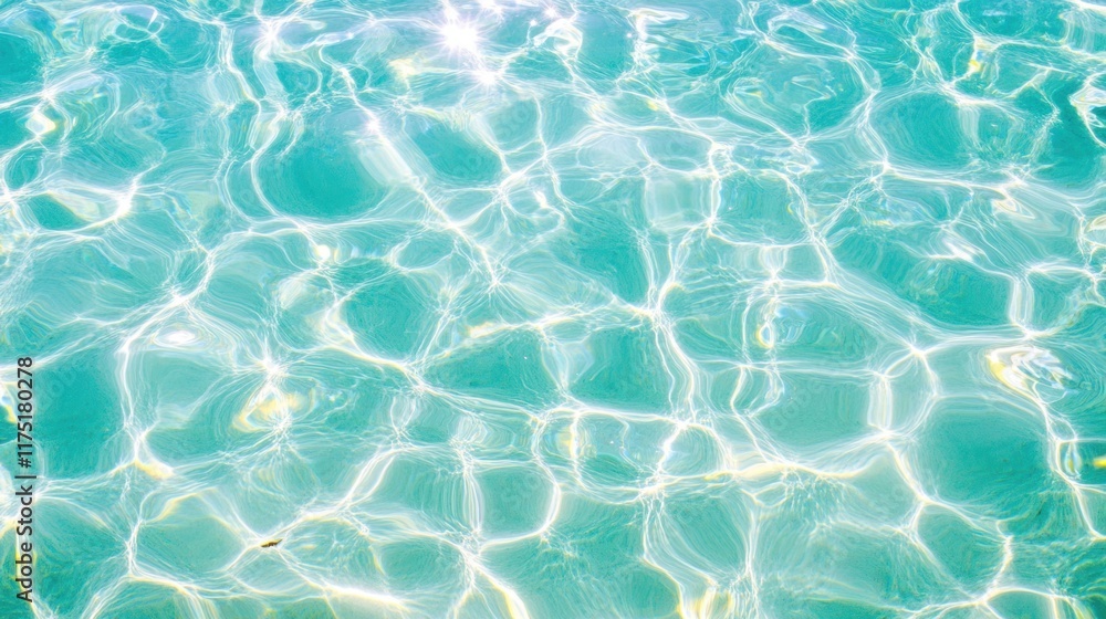 Obraz premium Sparkling turquoise water surface texture.