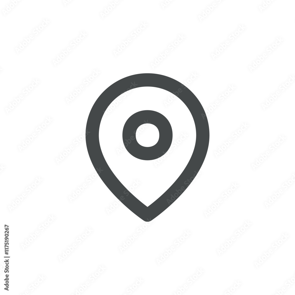 Location map icon, pin icon Location map icon, pin icon
