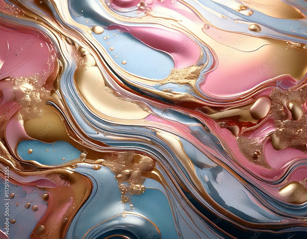 Smooth liquid metallic gradients silver, gold and pastel tones Smooth liquid metallic gradients silver, gold and pastel tones