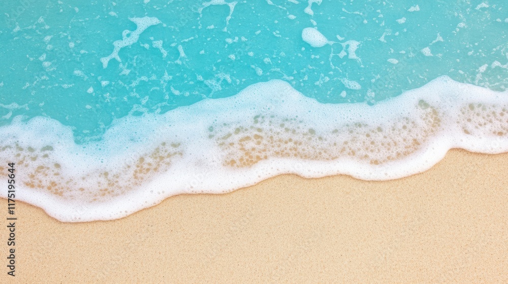 Serene beach scene with gentle waves lapping against soft, golden sand under a clear blue sky. Serene beach scene with gentle waves lapping against soft, golden sand under a clear blue sky.