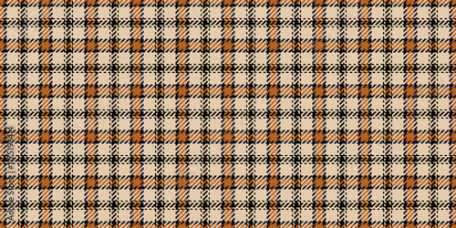 Fashion background pattern seamless, dreamy plaid vector fabric. Outline check textile texture tartan in light and black colors.