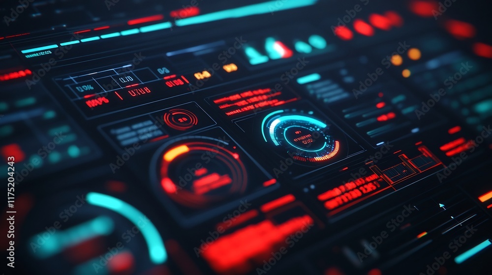 Futuristic Control Panel with Sleek Holographic Data Visualization and Real-Time Updates Futuristic Control Panel with Sleek Holographic Data Visualization and Real-Time Updates
