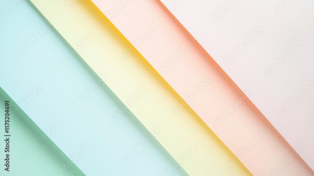 Obraz premium Pastel Colored Paper Diagonal Stripes Background