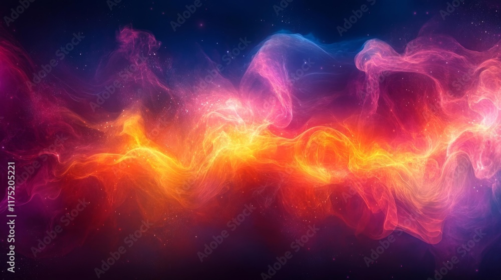 Fototapeta premium Symmetrical vibrant gradient design for web banners. Generative AI