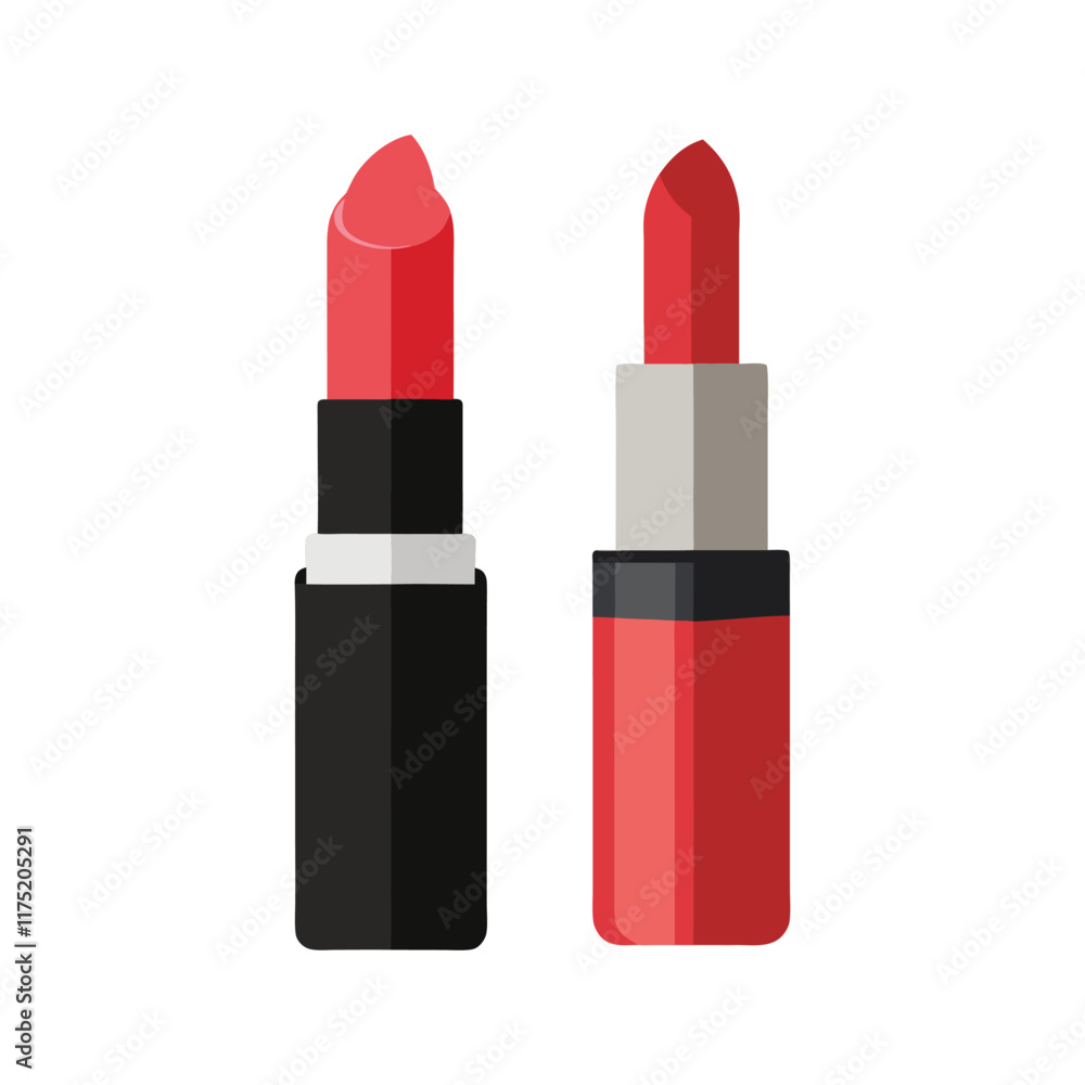 lipstick tube in white background.eps