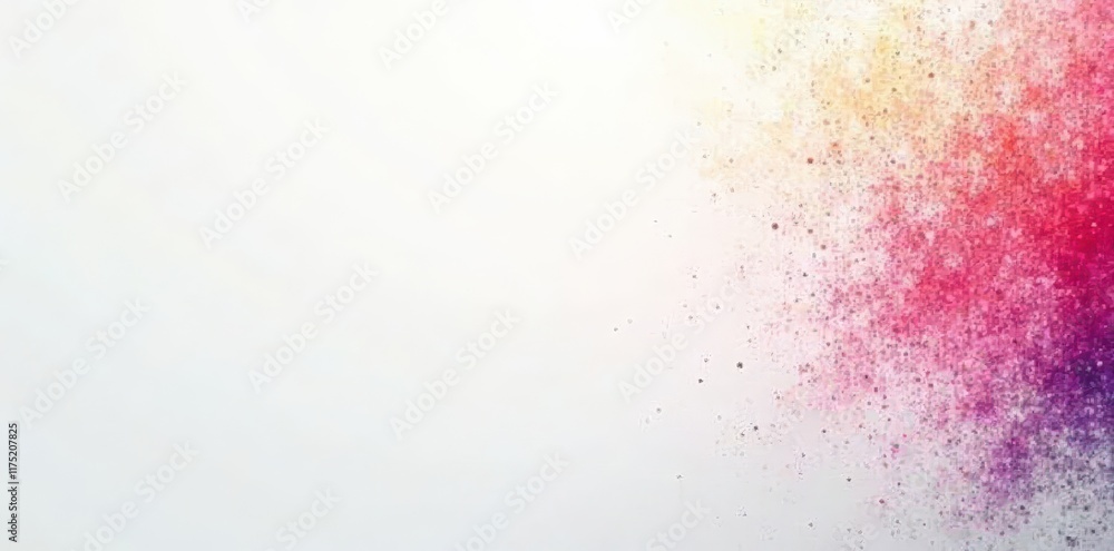 Fototapeta premium White backdrop with three-color halftone effect, subtle gradients , simple, graphic