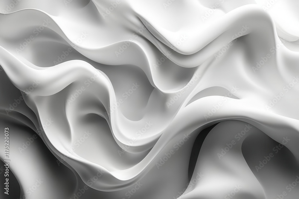 Fototapeta premium a sleek black and white texture featuring smooth fluid shapes designed as a minimalistic modern wallpaper perfect for backgrounds and art displays
