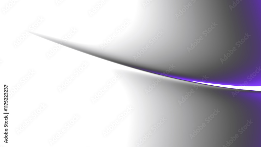 Obraz premium Blurred transparent gradient background. Elegant purple wavy line on Transparent png overlay background