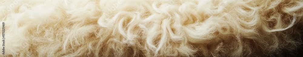 Obraz premium Soft wool texture with natural curls and warm hues from sheep's fleece