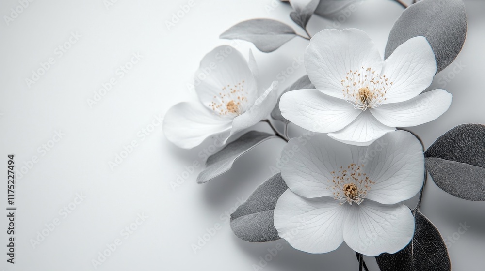 Obraz premium Elegant Paper-Cut Style Floral Background. Generative AI
