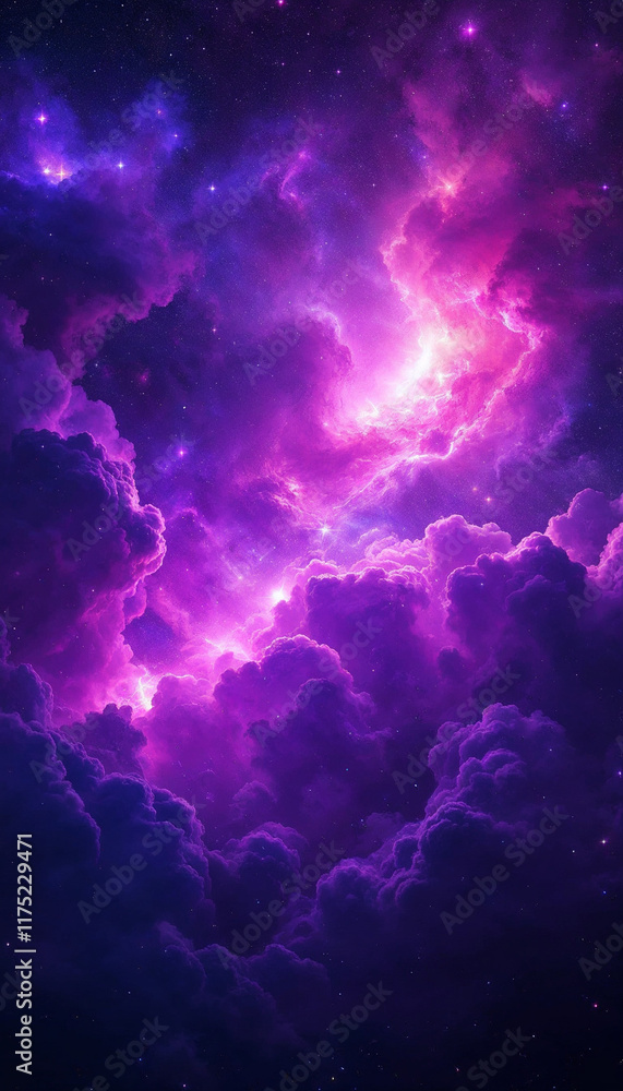 Purple light-colored gradient mystical sky with clouds and stars phone background wallpaper 4k Purple light-colored gradient mystical sky with clouds and stars phone background wallpaper 4k