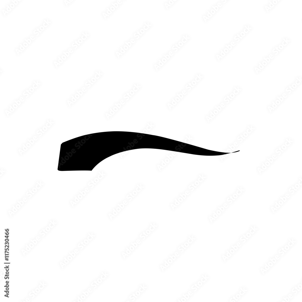 Typographic swash and swooshes tail icon Typographic swash and swooshes tail icon