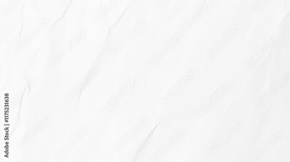 Obraz premium Textured blank white paper background with subtle creases, perfect for creative designs, presentations, and more.