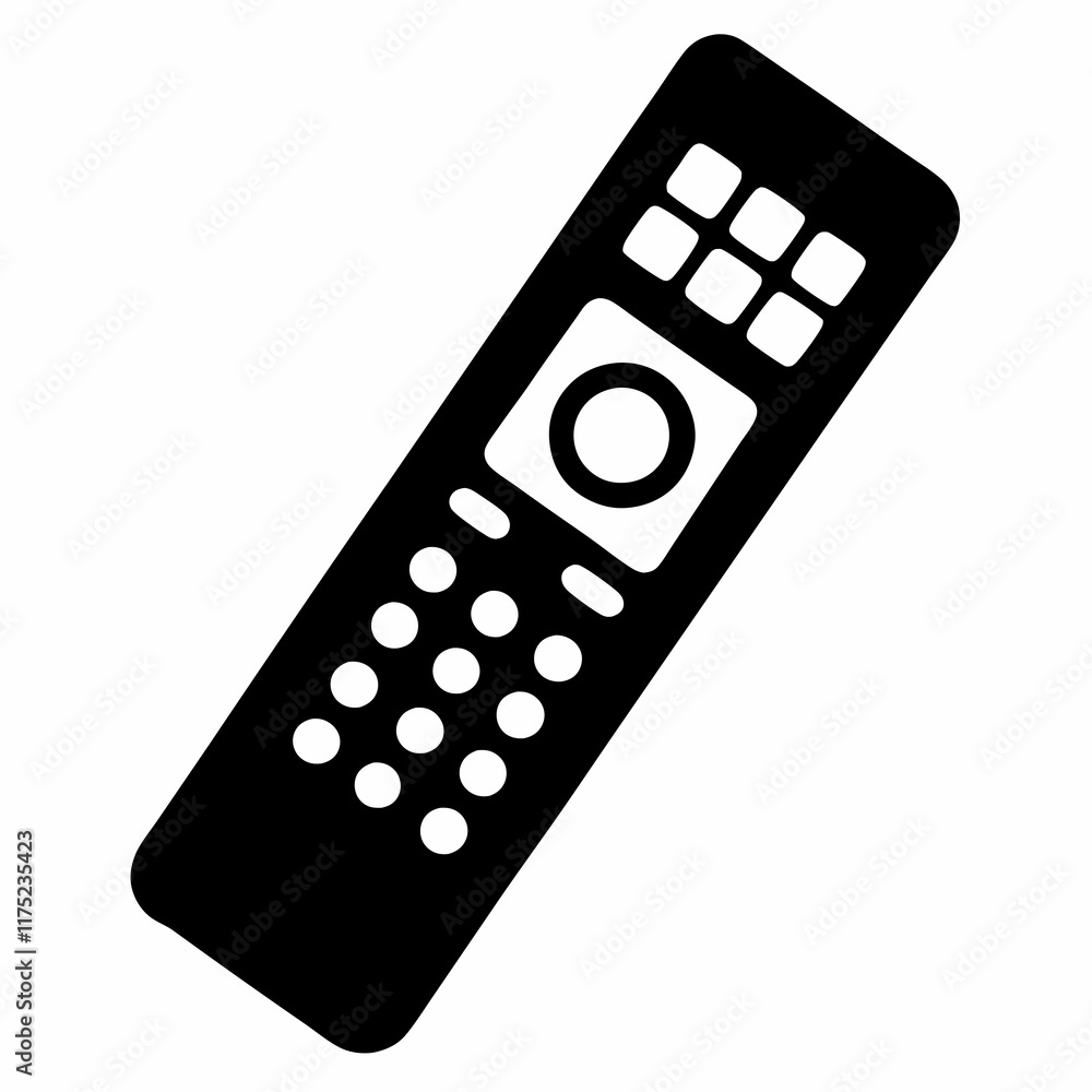 Smart TV Remote Silhouette Vector Smart TV Remote Silhouette Vector
