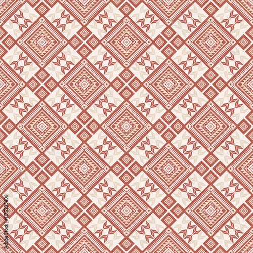 American tribal ethnic native pattern seamless.Traditional Navajo,Aztec,Apache,Southwest and Mexican style fabric pattern.Abstract vector motif pattern.For fabric,clothing,blanket,woven,wrap,decorate.