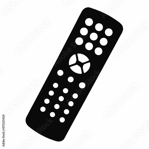 Smart TV Remote Silhouette Vector