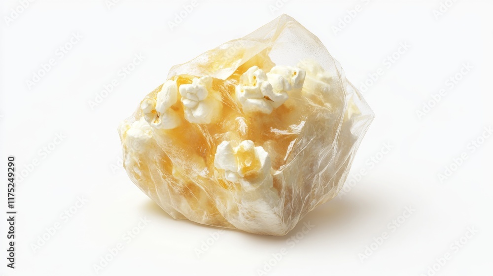 A delicious cluster of popcorn shines with buttery goodness. This image captures the essence of cinematic snacks in a simple yet appealing way. Generative AI. A delicious cluster of popcorn shines with buttery goodness. This image captures the essence of cinematic snacks in a simple yet appealing way. Generative AI.