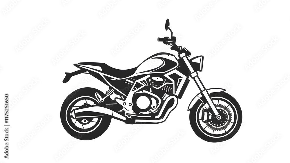 Motorcycle logo design on white background. Generative AI Motorcycle logo design on white background. Generative AI
