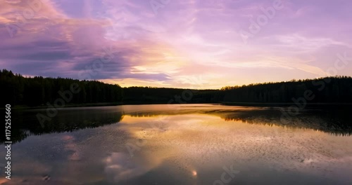 Wallpaper Mural Scenic Sunset Over Tranquil Lake with Vibrant Sky Reflection Torontodigital.ca