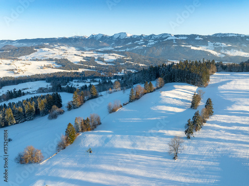Aerial photo of snowy lands...