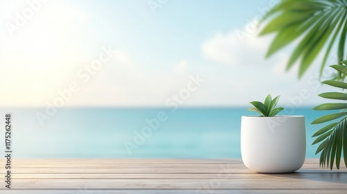 Relaxed Dining Setup on a Sunny Pier