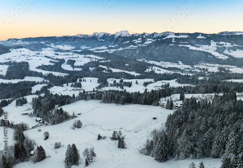 Aerial photo of snowy lands...