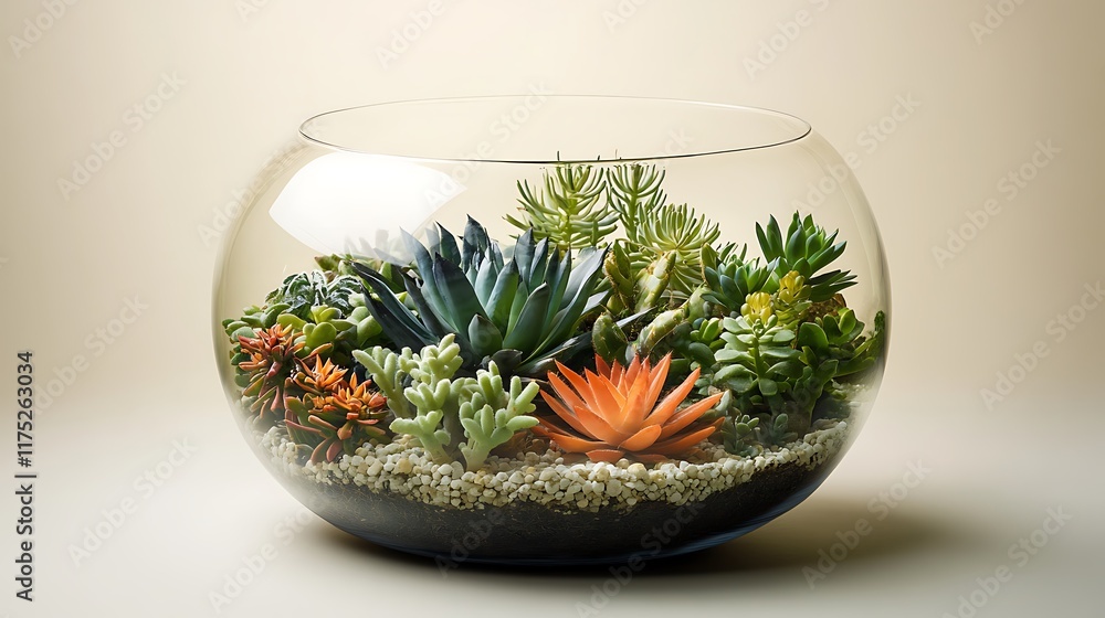 Glass Bowl Succulent Garden Terrarium Display Glass Bowl Succulent Garden Terrarium Display