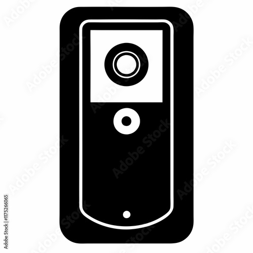 Video Doorbell Silhouette Vector Art