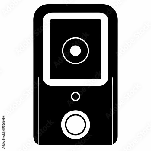 Video Doorbell Silhouette Vector Art