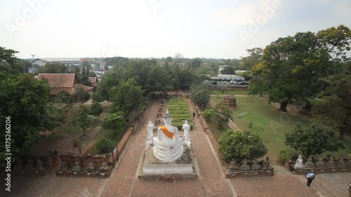 Wat Yai Chai Mongkhon, Ayutthaya temple in Thailand. Ayutthaya Historical Park has been considered a World Heritage Site by UNESCO.