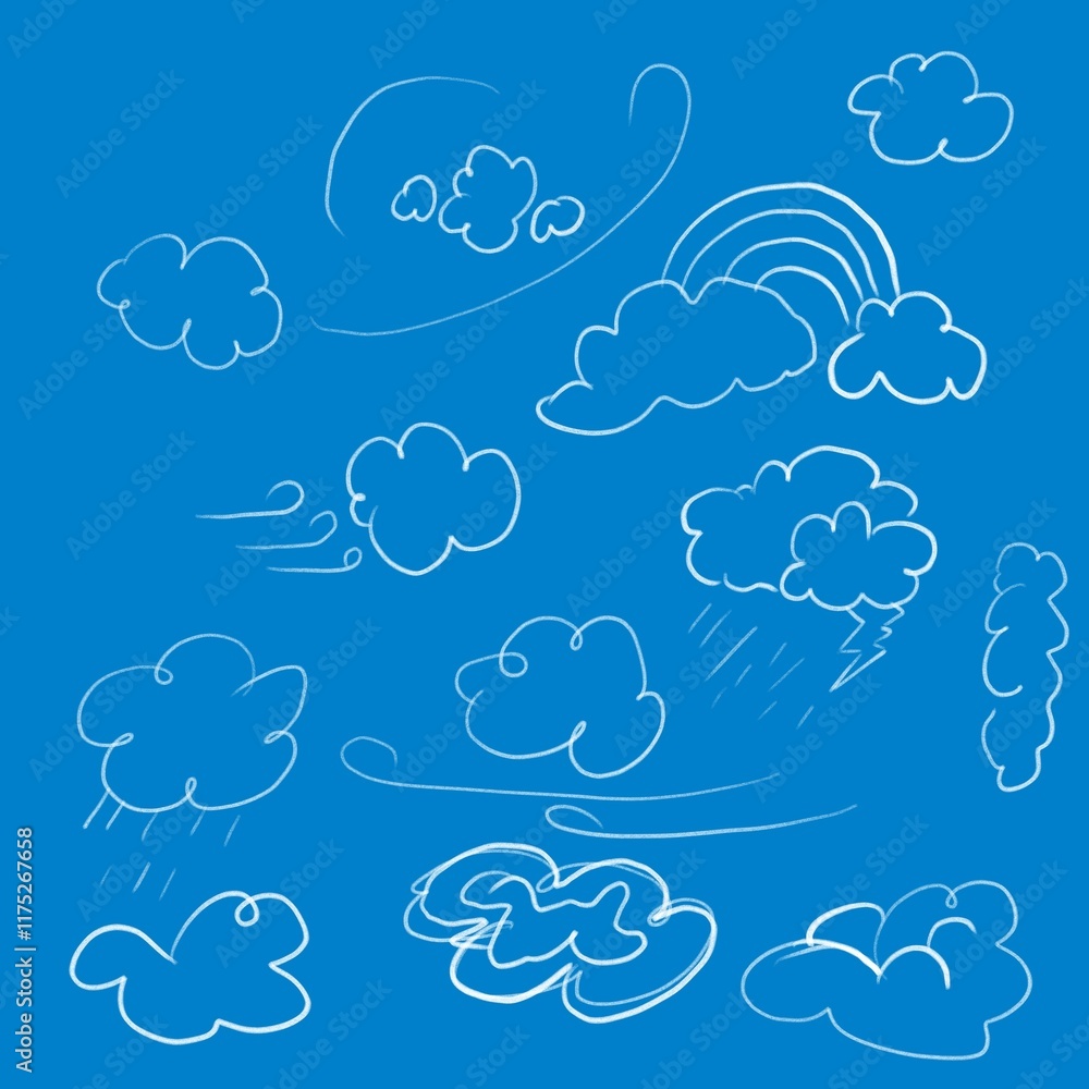 Obraz premium seamless pattern with clouds