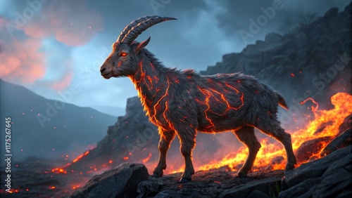 goat in the mountains