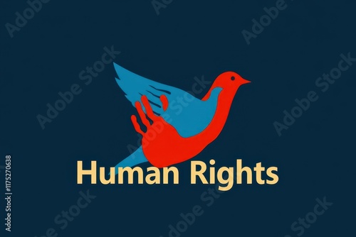 human rights logo with a dove and the words human rights photo