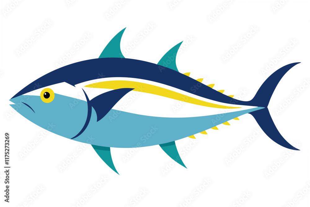 Obraz premium fish on a blue background
