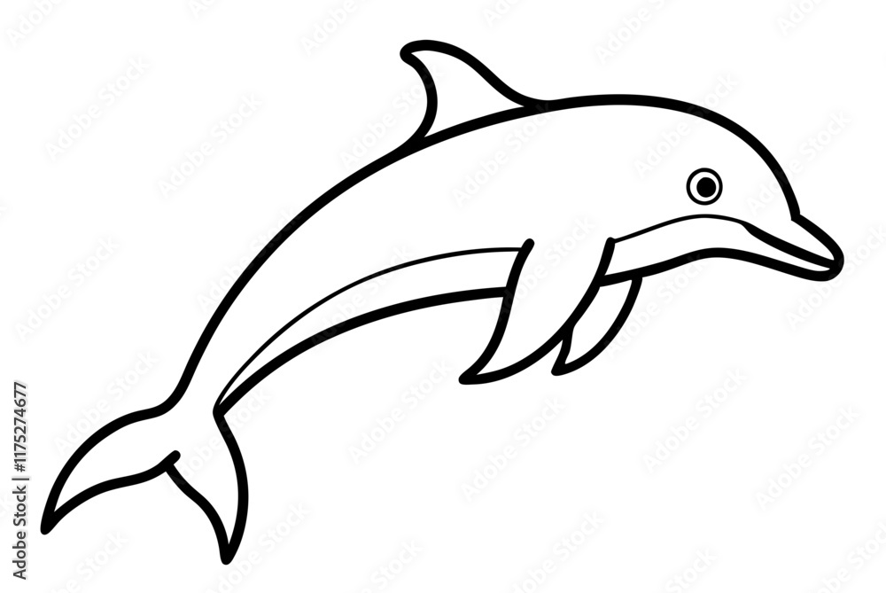 Fototapeta premium dolphin isolated on white