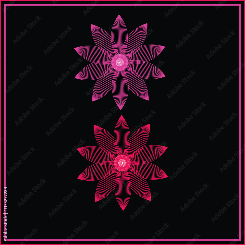 Flower design by illustrator Flower design by illustrator