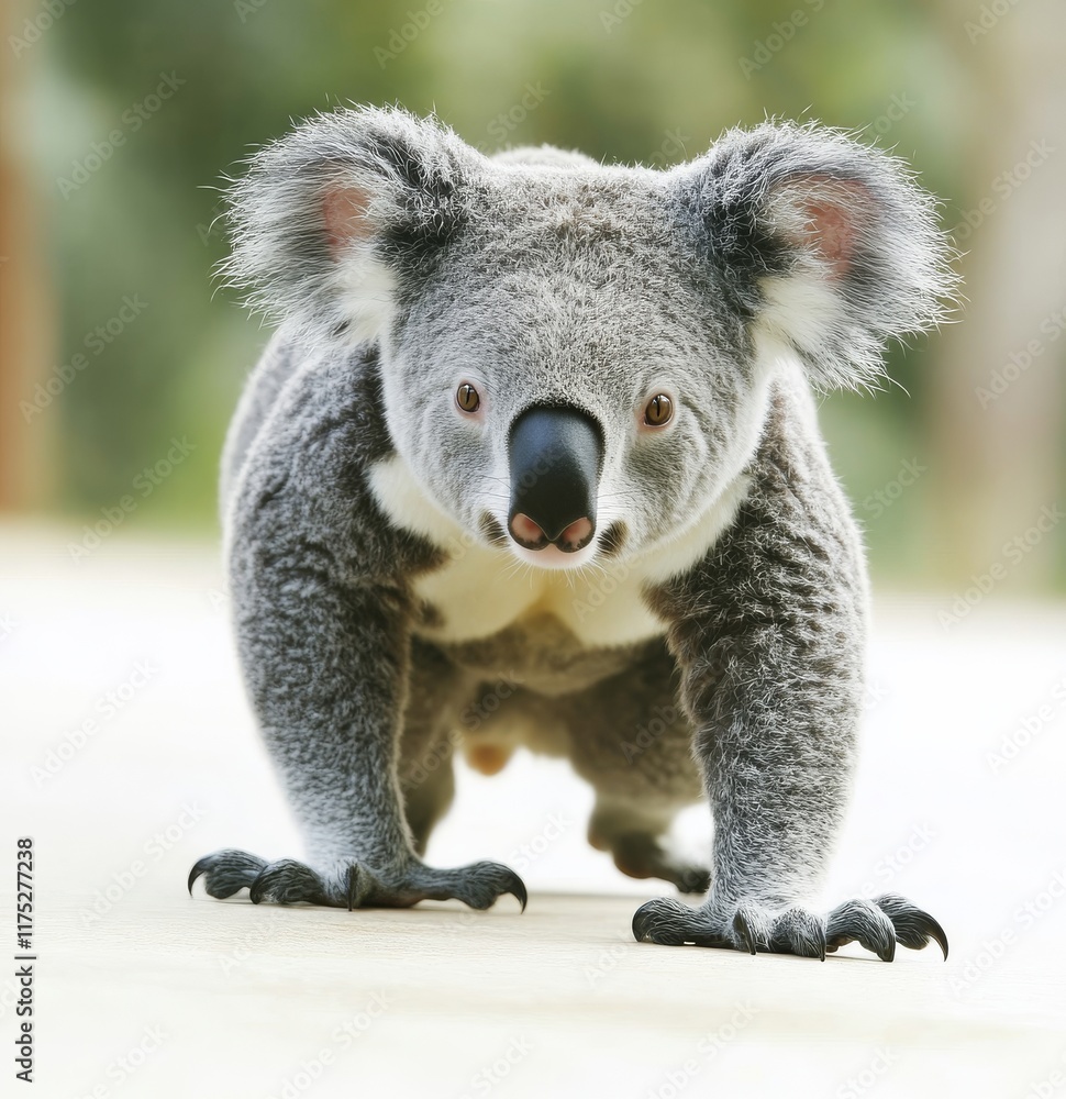 Naklejka premium Image of koala bears standing in front of a pure white background