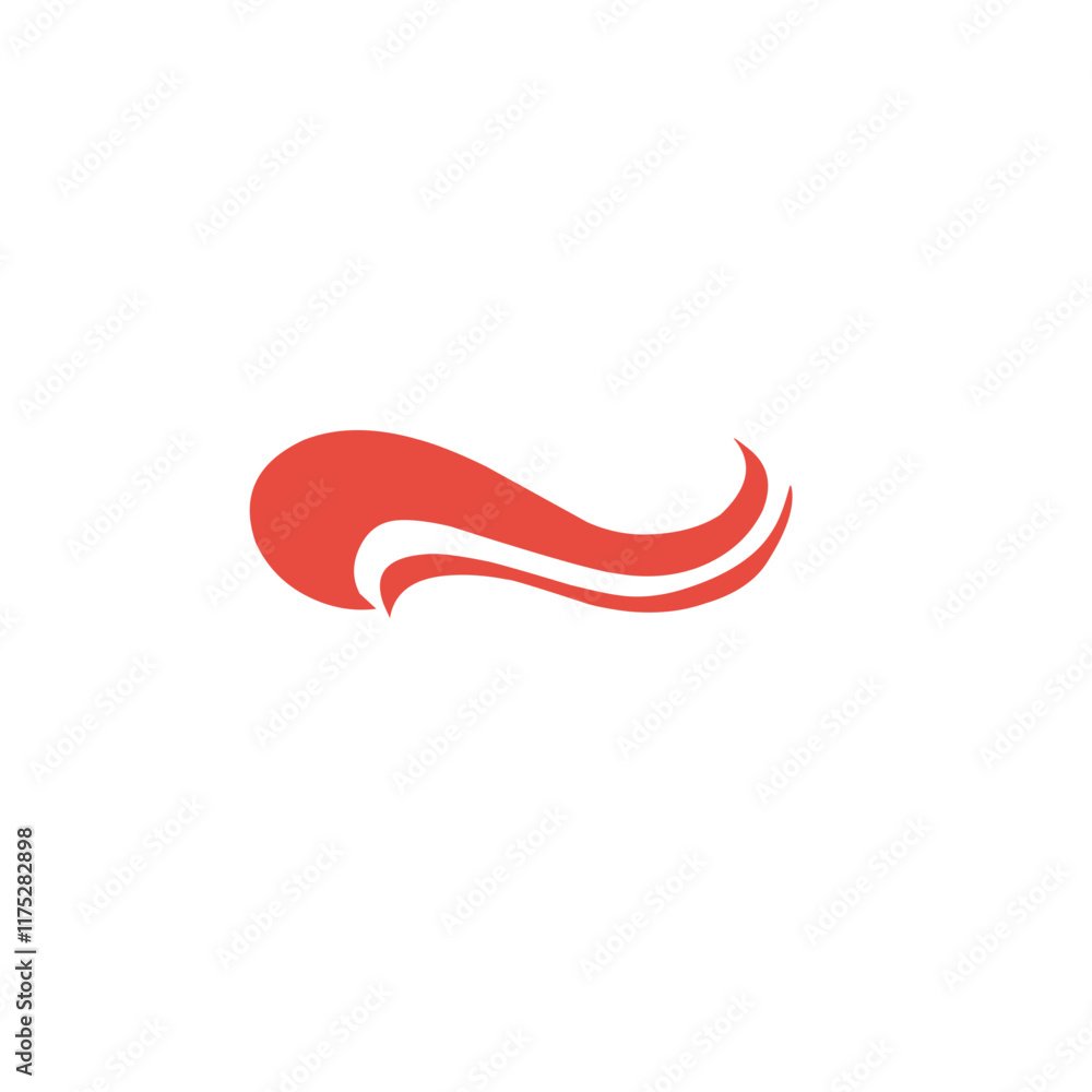 Obraz premium Red swoosh tail logo