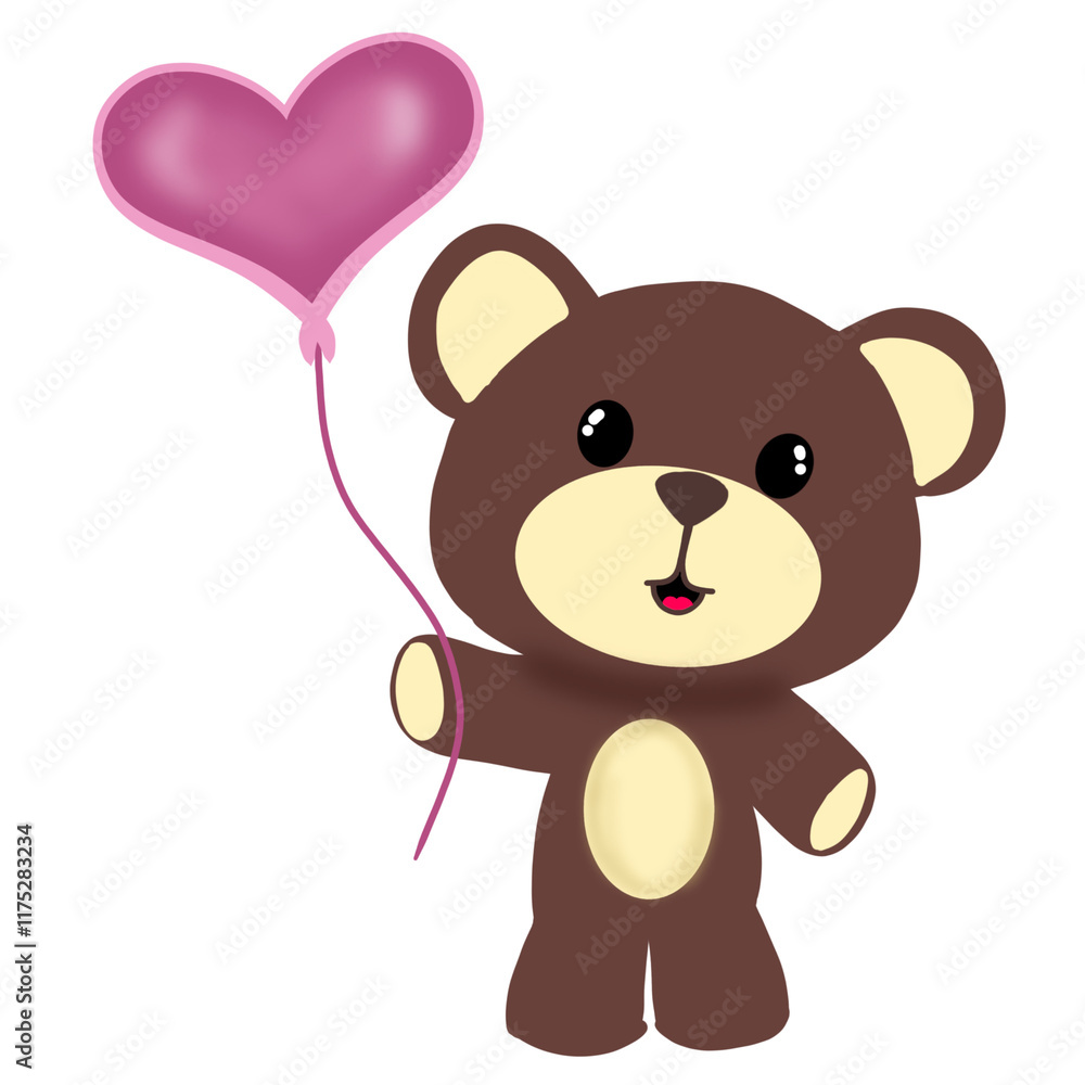 Fototapeta premium teddy bear with heart