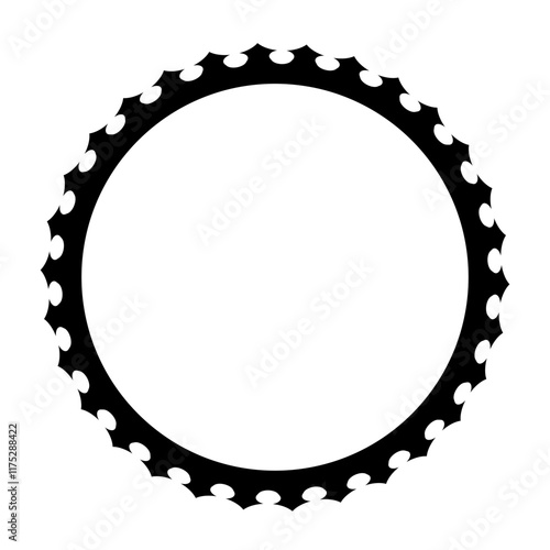 黒色のシンプルな装飾素材