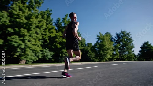Wallpaper Mural Endurance Athlete Running in Marathon Torontodigital.ca